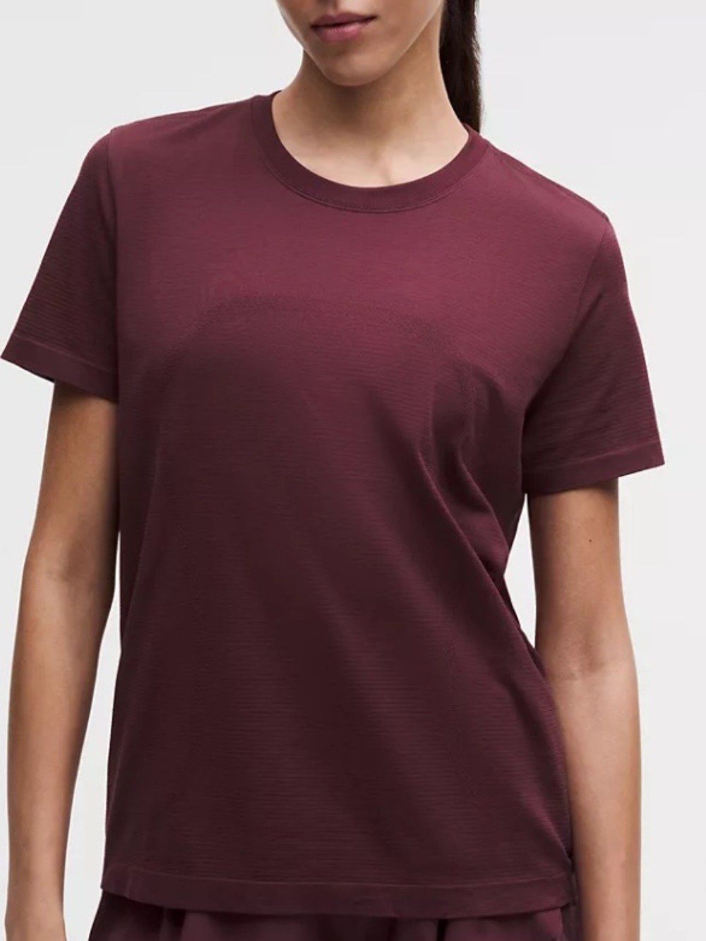 NWOT - Lululemon Swiftly Relaxed Fit Tee in Burgundy Bay
